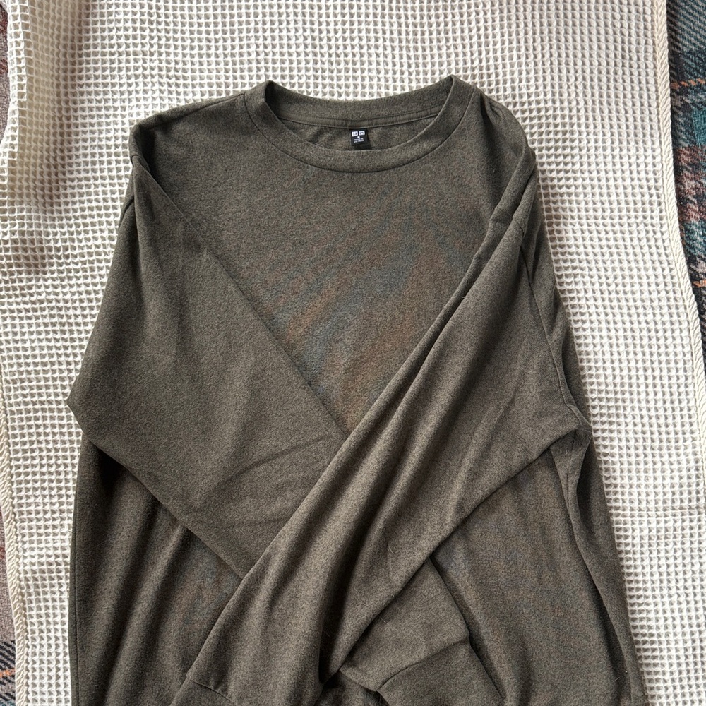 Classic Olive Crewneck Sweater